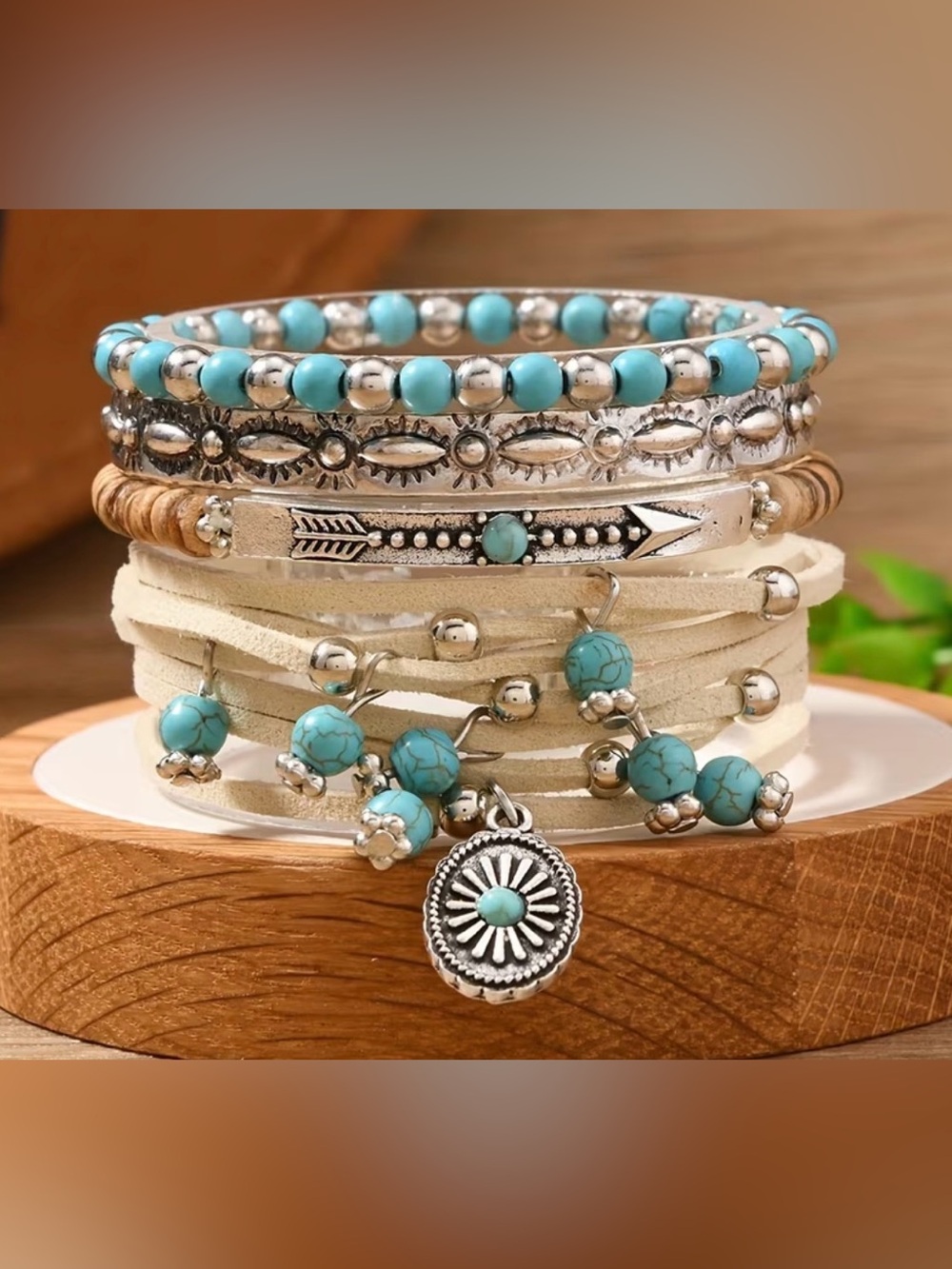 Western Bracelet Set Turquoise Beaded Bracelet Bohemian Bracelet Set
